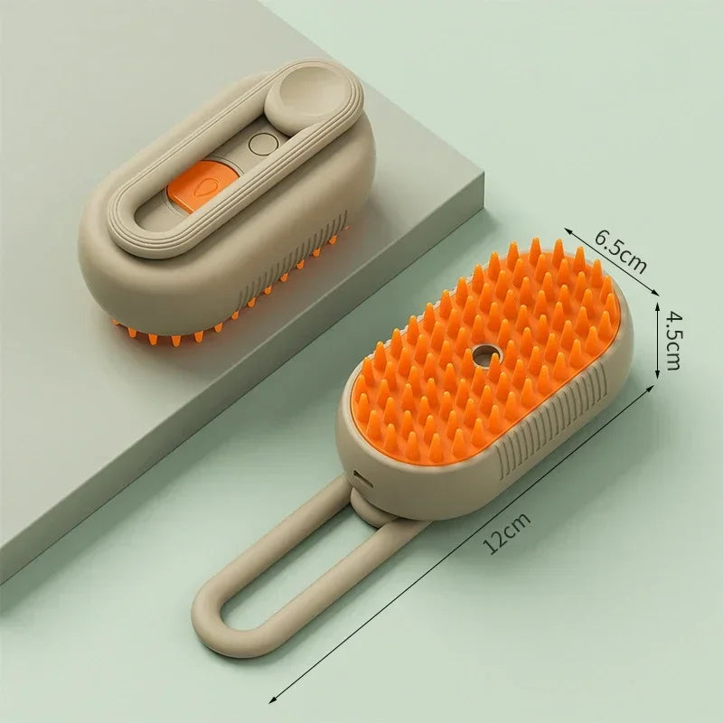 Cat Steam Brush — Water-Only Mist Groomer