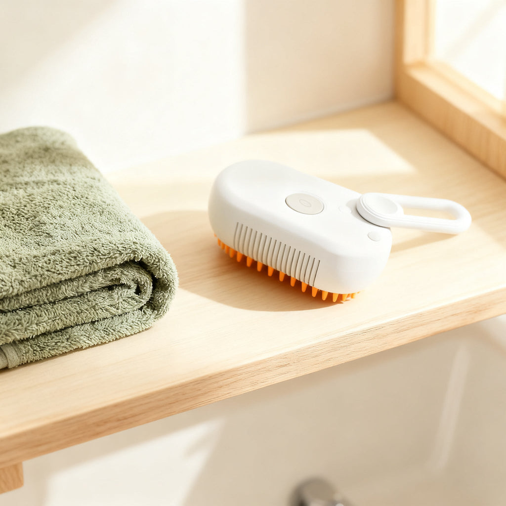 Cat Steam Brush — Water-Only Mist Groomer